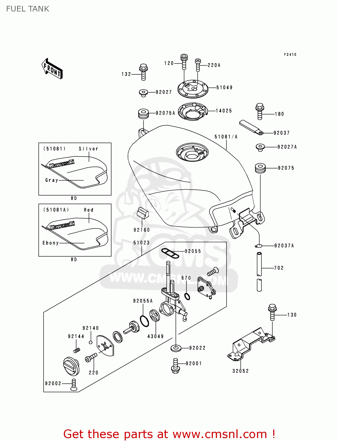 FUEL TANK EX250H11 NINJA 250R 2000 CANADA