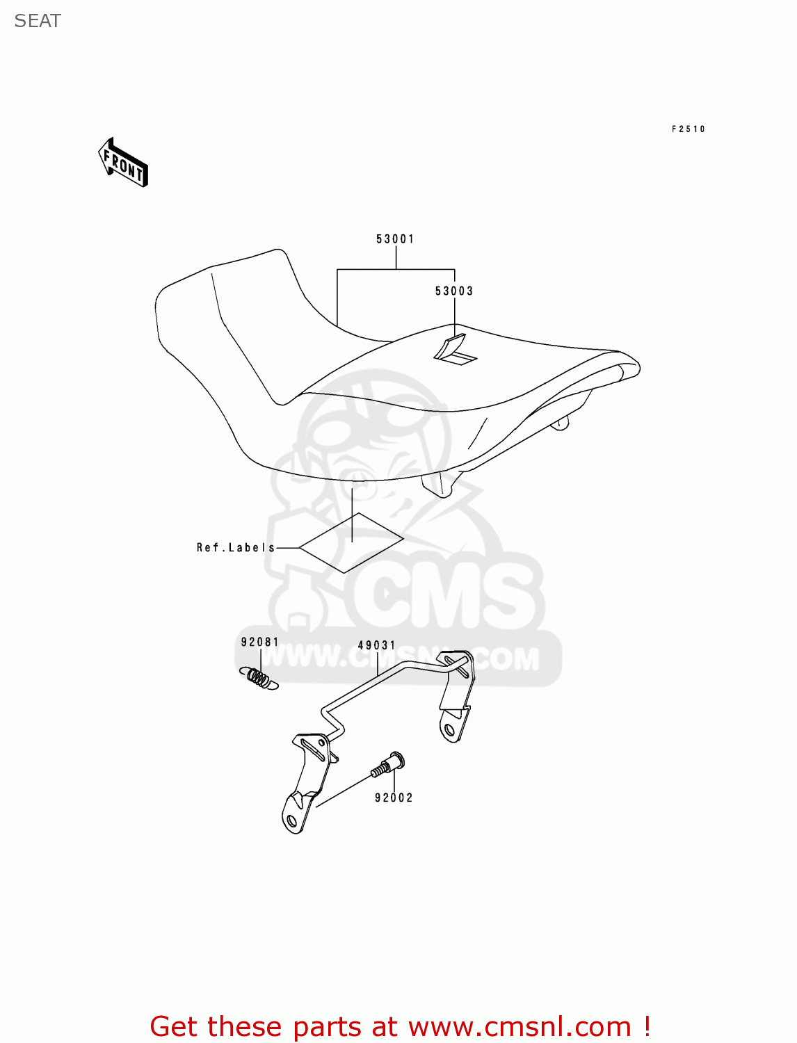 SEAT EX250H11 NINJA 250R 2000 CANADA
