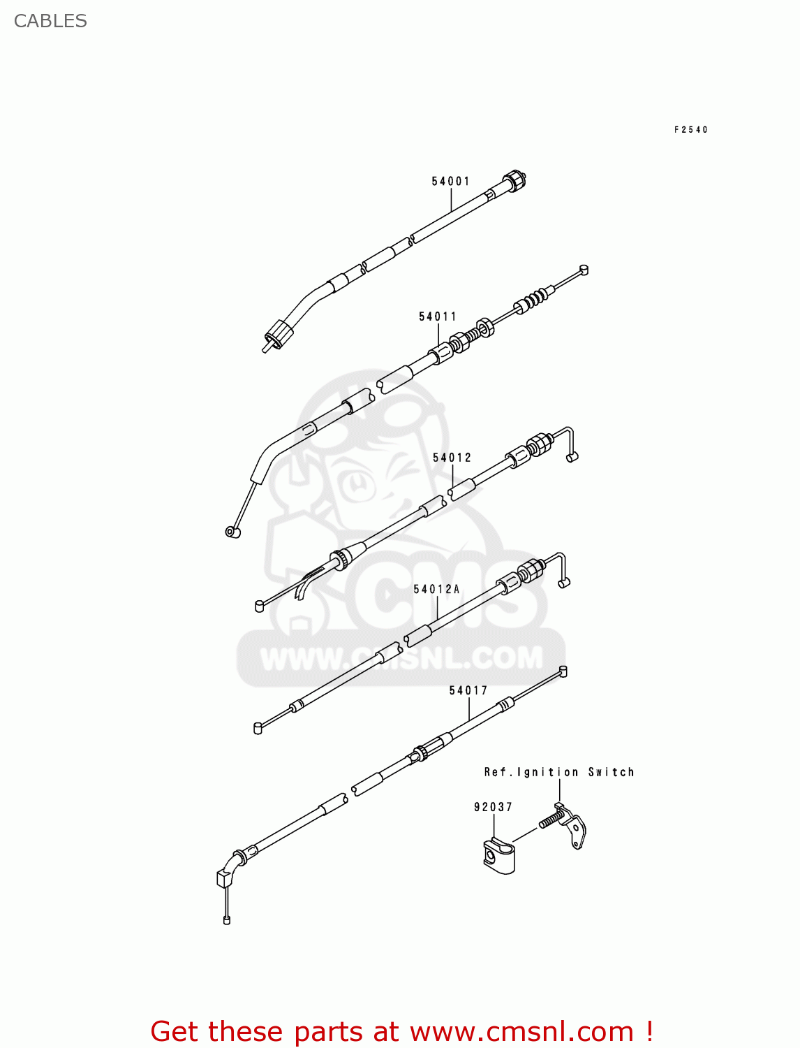 CABLES EX250H11 NINJA 250R 2000 CANADA