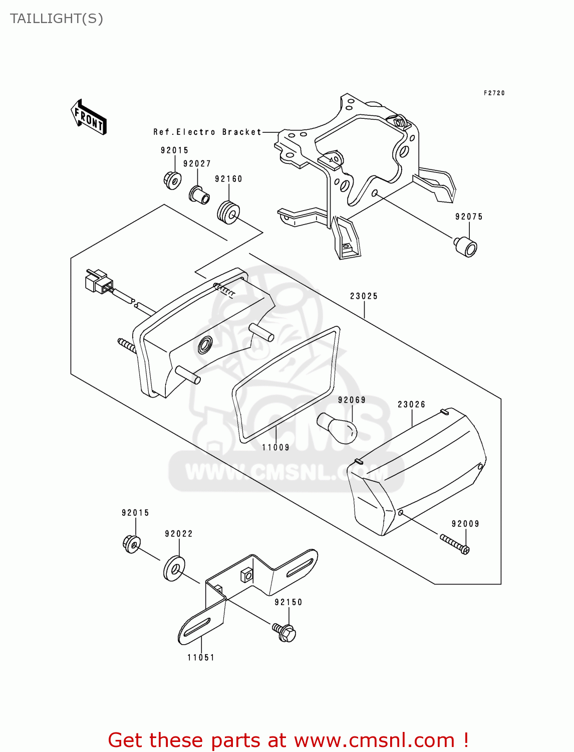 TAILLIGHT(S) EX250H11 NINJA 250R 2000 CANADA