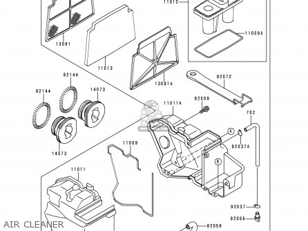 AIR CLEANER - EX250H11 NINJA 250R 2000 CANADA