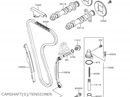 CAMSHAFT(S)/TENSIONER - EX250H11 NINJA 250R 2000 CANADA