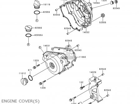 ENGINE COVER(S) - EX250H11 NINJA 250R 2000 CANADA
