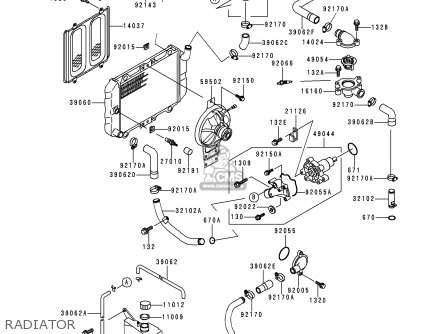 RADIATOR - EX250H11 NINJA 250R 2000 CANADA