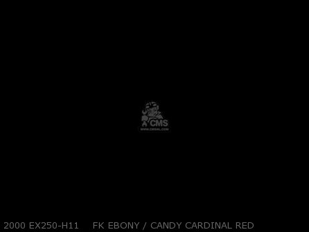 2000 EX250-H11    FK EBONY / CANDY CARDINAL RED - EX250H11 NINJA 250R 2000 CANADA