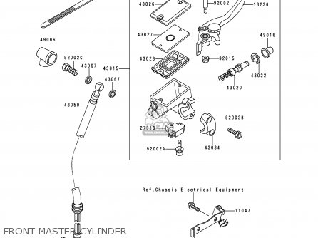 FRONT MASTER CYLINDER - EX250H11 NINJA 250R 2000 CANADA