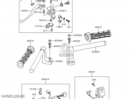 HANDLEBAR - EX250H11 NINJA 250R 2000 CANADA