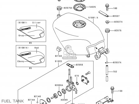 FUEL TANK - EX250H11 NINJA 250R 2000 CANADA