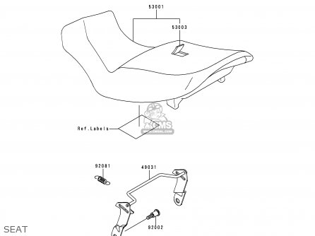 SEAT - EX250H11 NINJA 250R 2000 CANADA