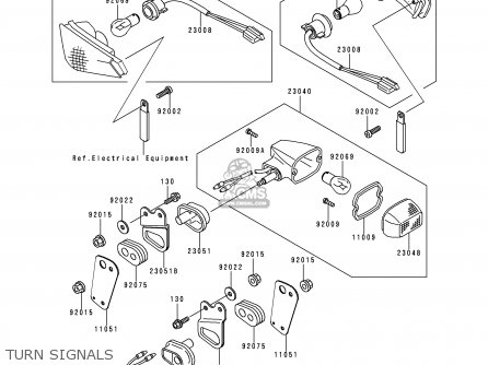 TURN SIGNALS - EX250H11 NINJA 250R 2000 CANADA
