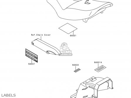 LABELS - EX250H11 NINJA 250R 2000 CANADA