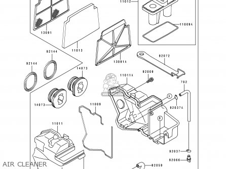AIR CLEANER - EX250H2 ZZR250 1991 EUROPE UK AR GR NR