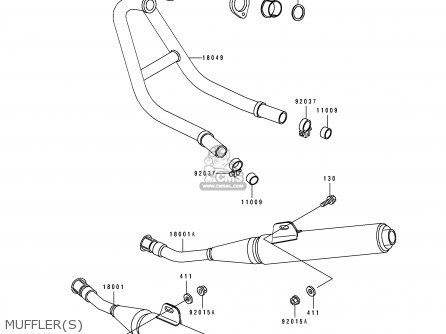MUFFLER(S) - EX250H2 ZZR250 1991 EUROPE UK AR GR NR