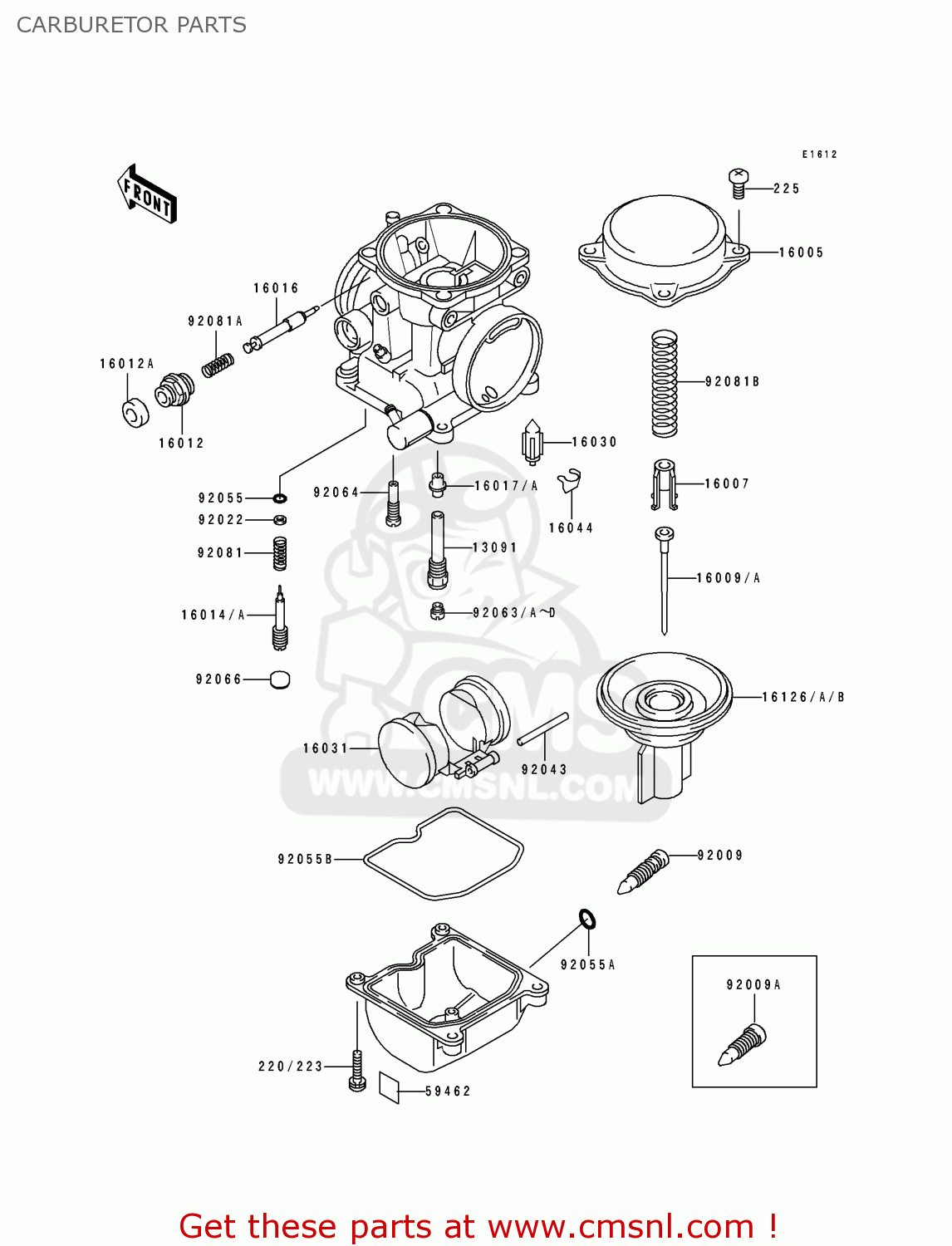 CARBURETOR PARTS EX250H3 ZZR250 1992 EUROPE UK AR GR NR ST