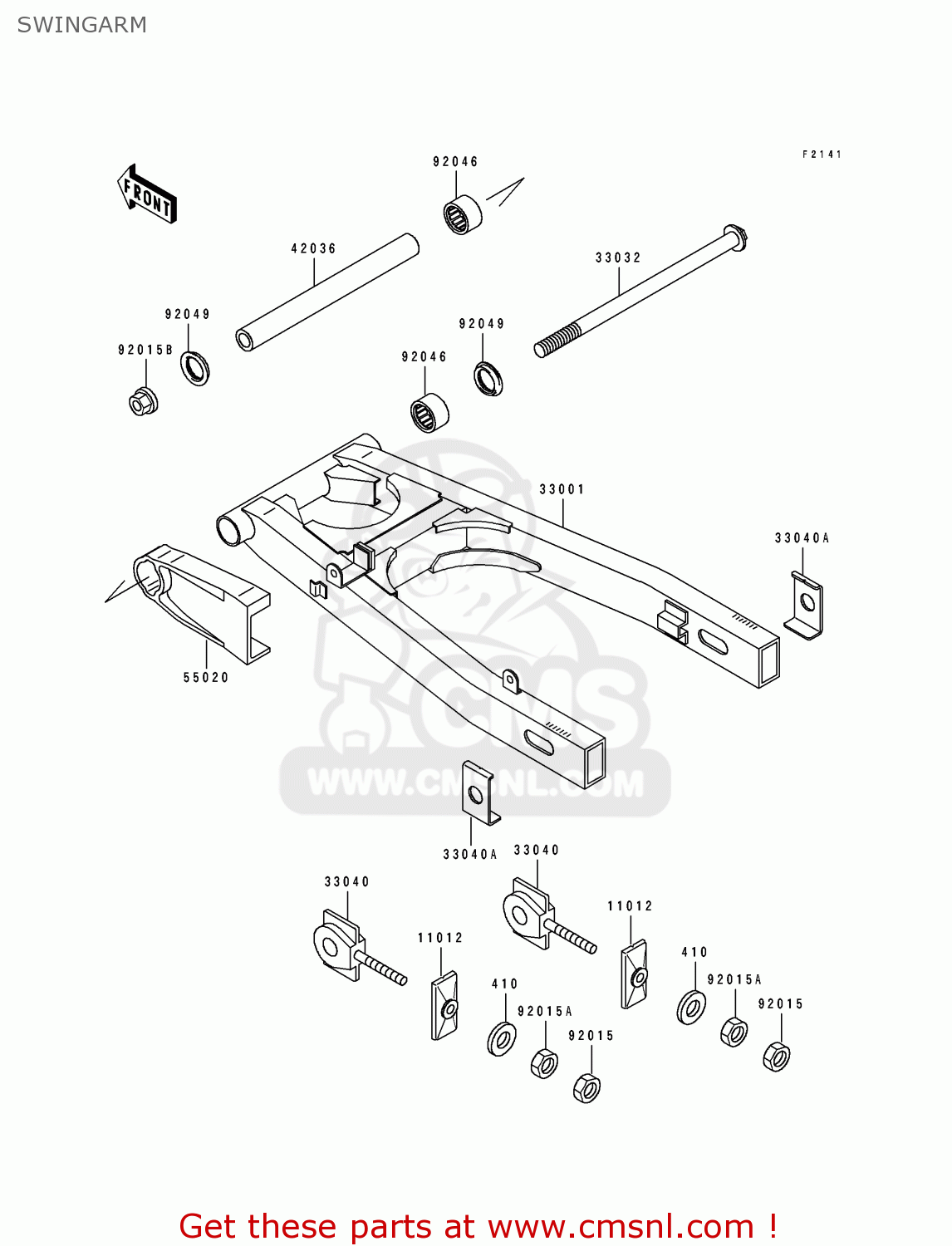 SWINGARM EX250H3 ZZR250 1992 EUROPE UK AR GR NR ST