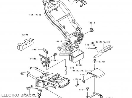 ELECTRO BRACKET - EX250H3 ZZR250 1992 EUROPE UK AR GR NR ST