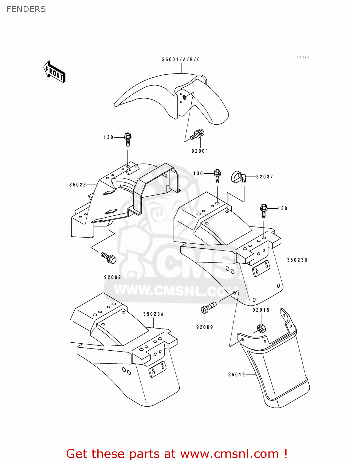 FENDERS EX250H4 ZZR250 1993 NETHERLANDS IT