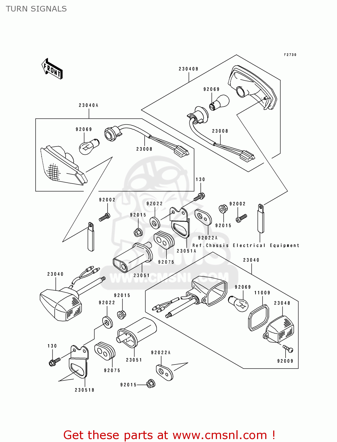 TURN SIGNALS EX250H4 ZZR250 1993 NETHERLANDS IT