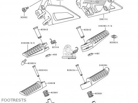 FOOTRESTS - EX250H4 ZZR250 1993 NETHERLANDS IT
