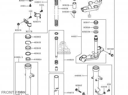 FRONT FORK - EX250H4 ZZR250 1993 NETHERLANDS IT