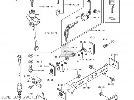 IGNITION SWITCH - EX250H4 ZZR250 1993 NETHERLANDS IT