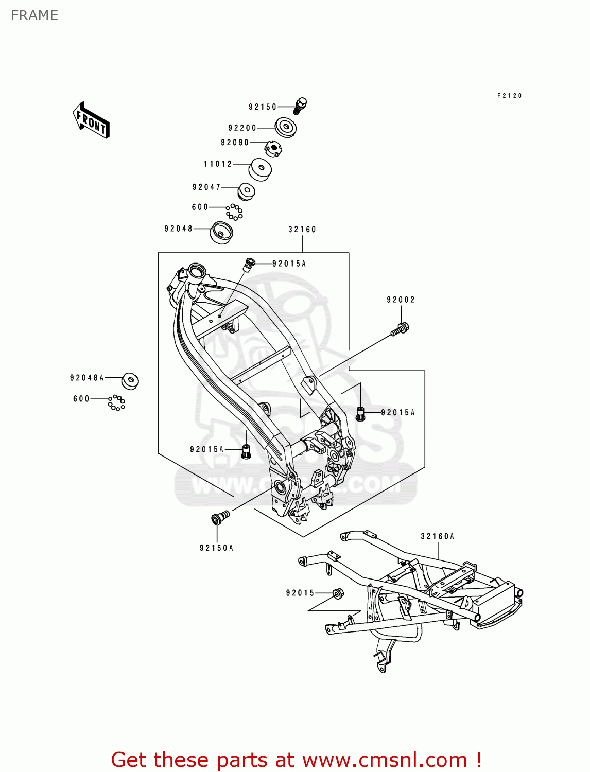 FRAME EX250H7 ZZR250 1996 EUROPE NL