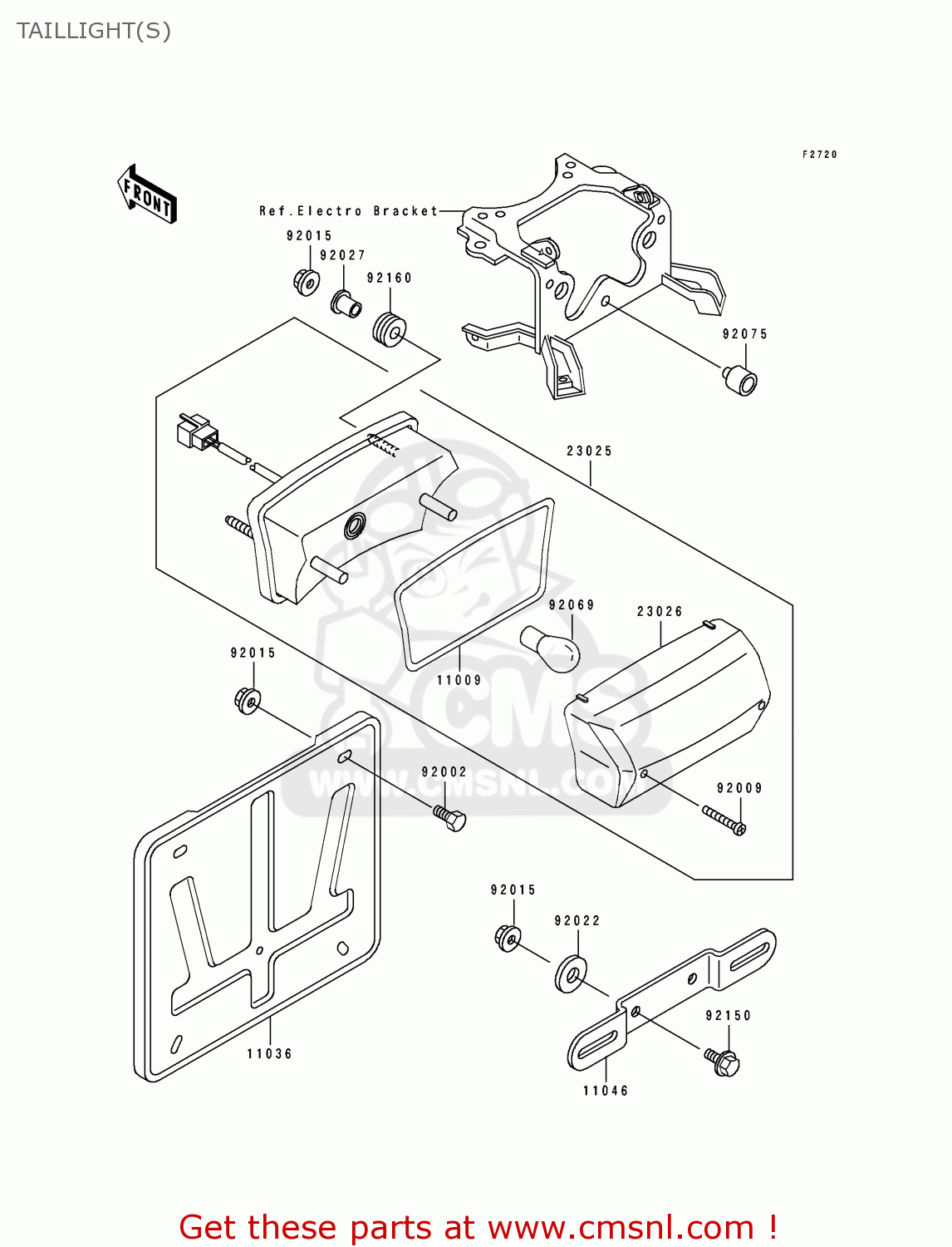 TAILLIGHT(S) EX250H7 ZZR250 1996 EUROPE NL