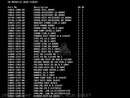 1996 EX250-H7     SD METALLIC BLUE VIOLET - EX250H7 ZZR250 1996 EUROPE NL