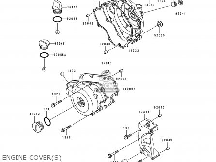 ENGINE COVER(S) - EX250H8 ZZR250 1997 ITALY