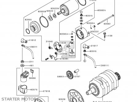 STARTER MOTOR - EX250H8 ZZR250 1997 ITALY