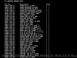 1996 EX250-H7     35 LUMINOUS PEACOCK BLUE - EX250H8 ZZR250 1997 ITALY