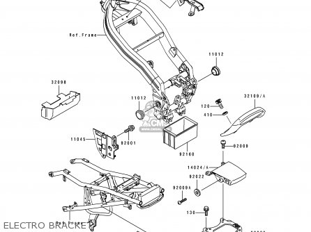 ELECTRO BRACKET - EX250H8 ZZR250 1997 ITALY