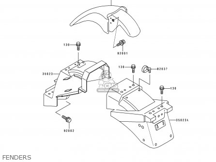 FENDERS - EX250H8 ZZR250 1997 ITALY