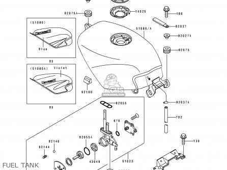 FUEL TANK - EX250H8 ZZR250 1997 ITALY