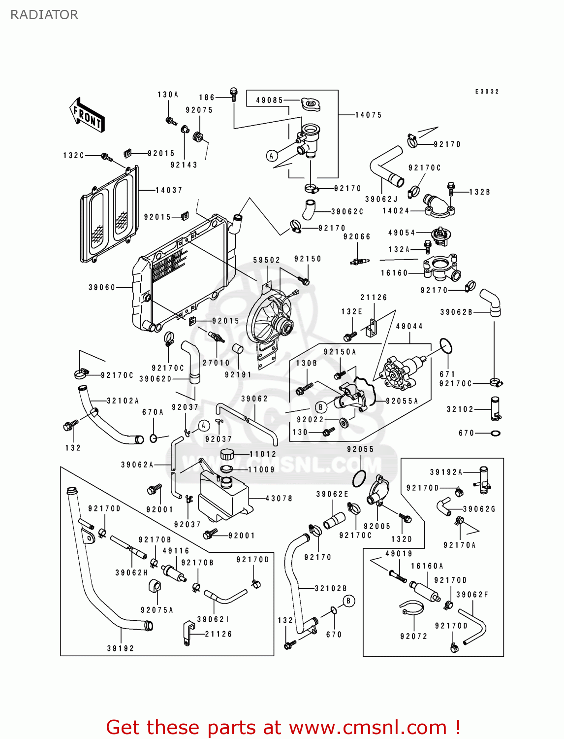 RADIATOR EX250H9 ZZR250 1998 SPAIN