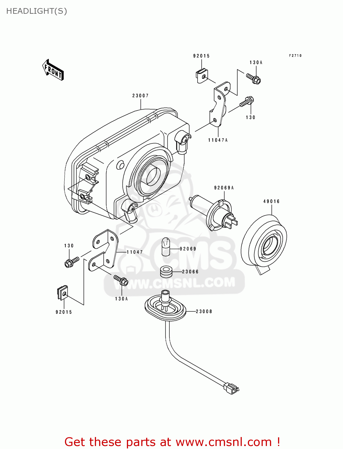 HEADLIGHT(S) EX250H9 ZZR250 1998 SPAIN