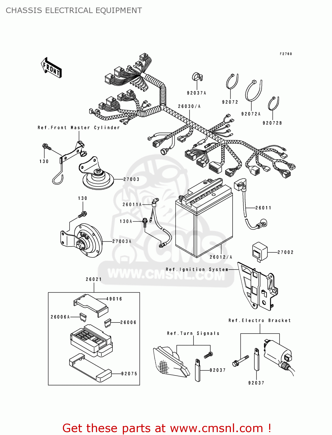 CHASSIS ELECTRICAL EQUIPMENT EX250H9 ZZR250 1998 SPAIN