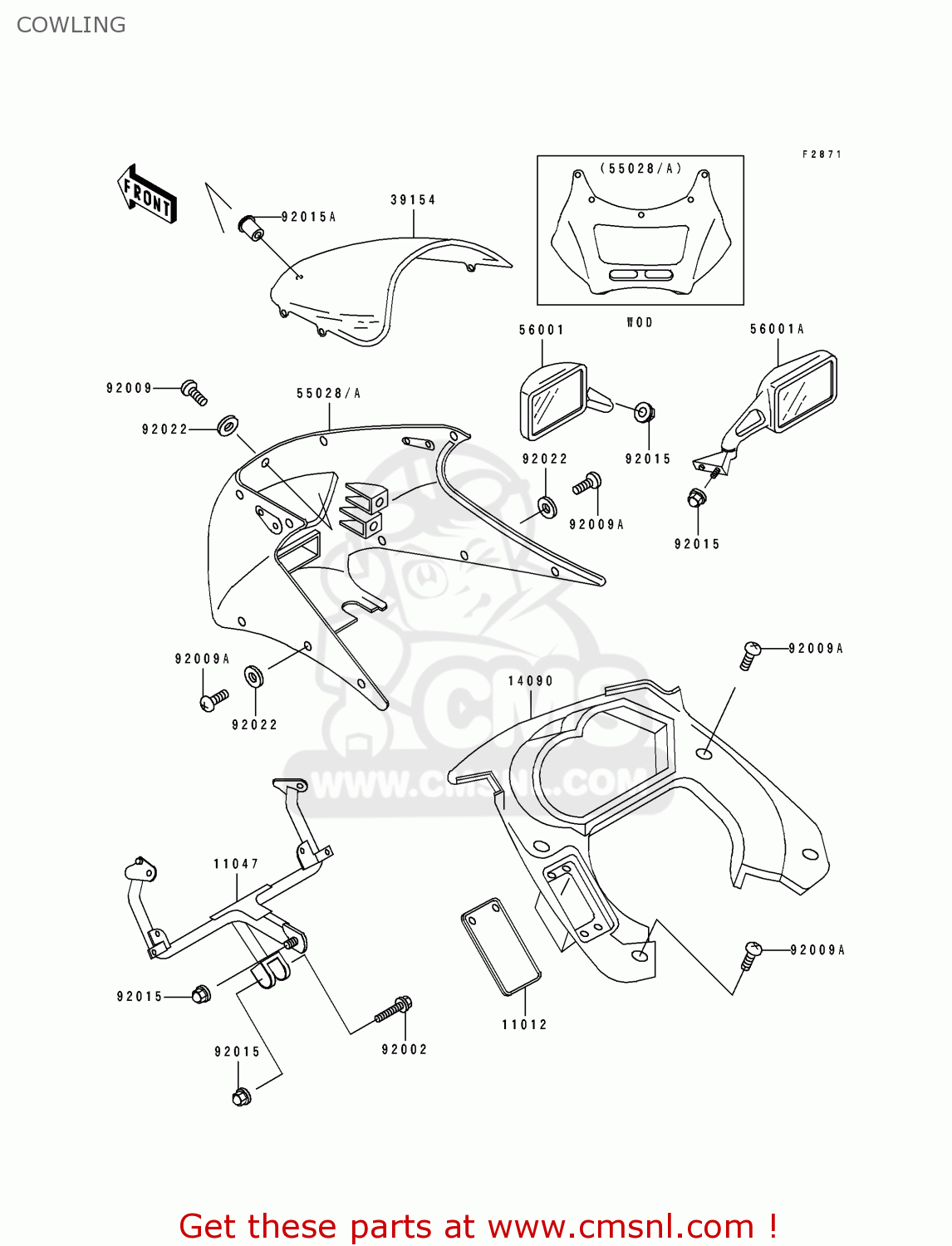 COWLING EX250H9 ZZR250 1998 SPAIN