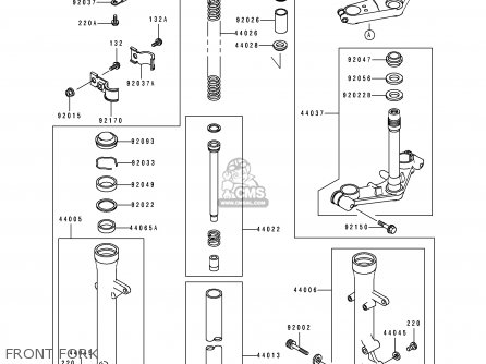 FRONT FORK - EX250H9 ZZR250 1998 SPAIN