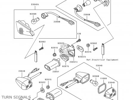 TURN SIGNALS - EX250H9 ZZR250 1998 SPAIN