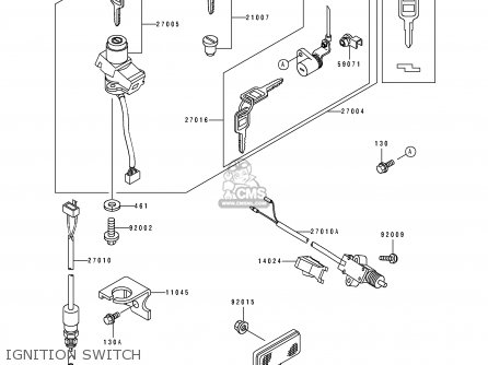IGNITION SWITCH - EX250H9 ZZR250 1998 SPAIN