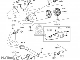 Kawasaki EX250JAF USA parts lists and schematics