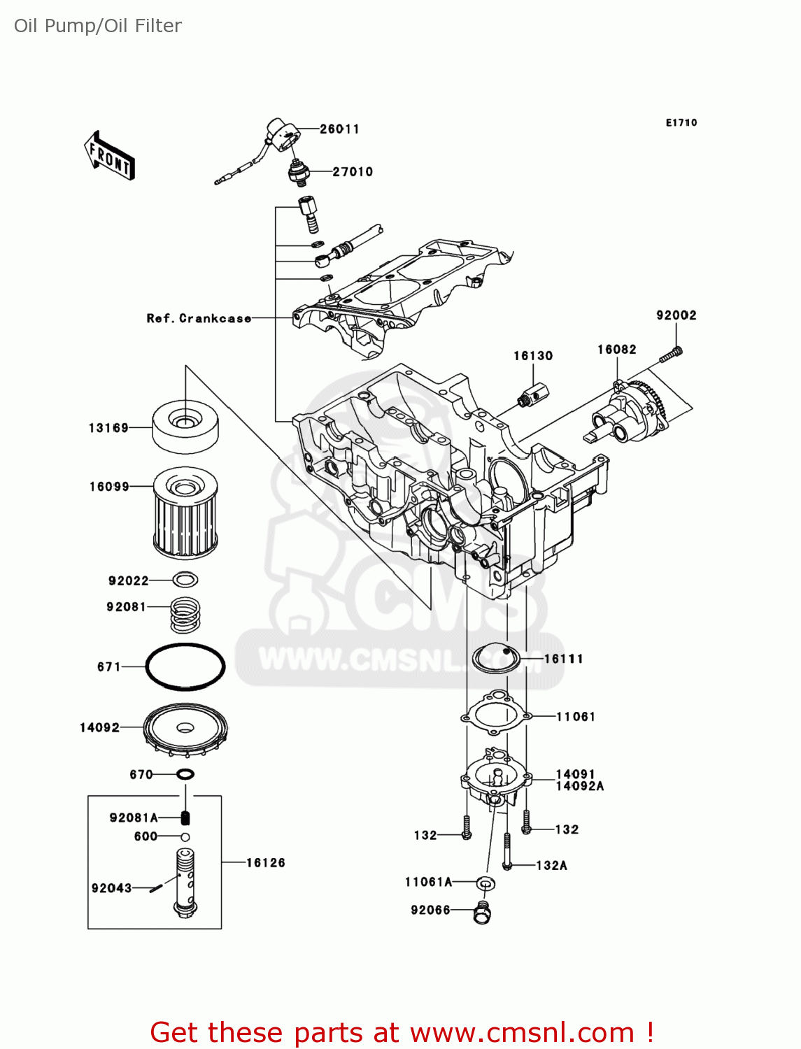 Kawasaki EX250JBF NINJA 250R 2011 USA Oil Pump/Oil Filter buy