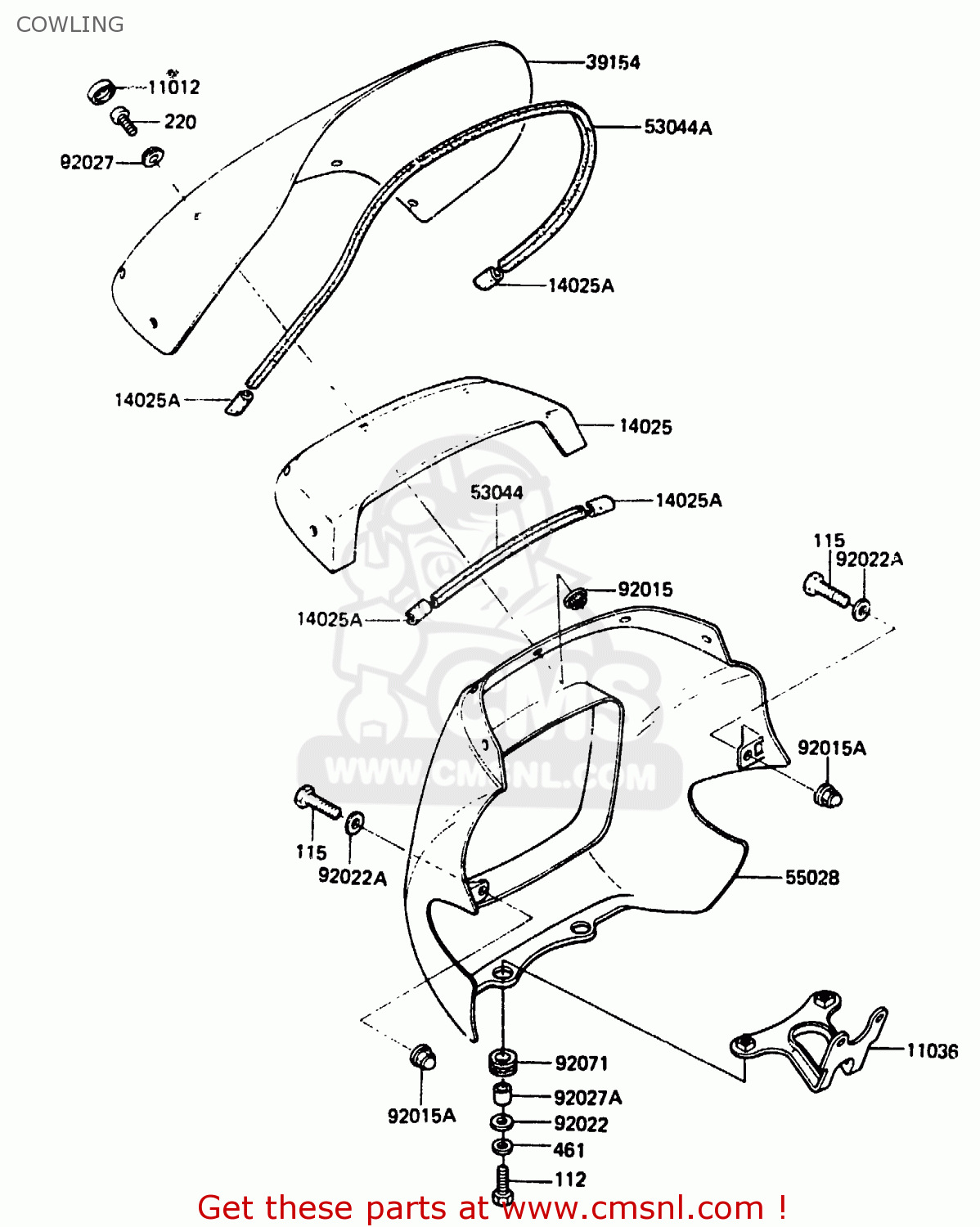 COWLING EX305A1 Z305GP 1983 EUROPE UK IT WG