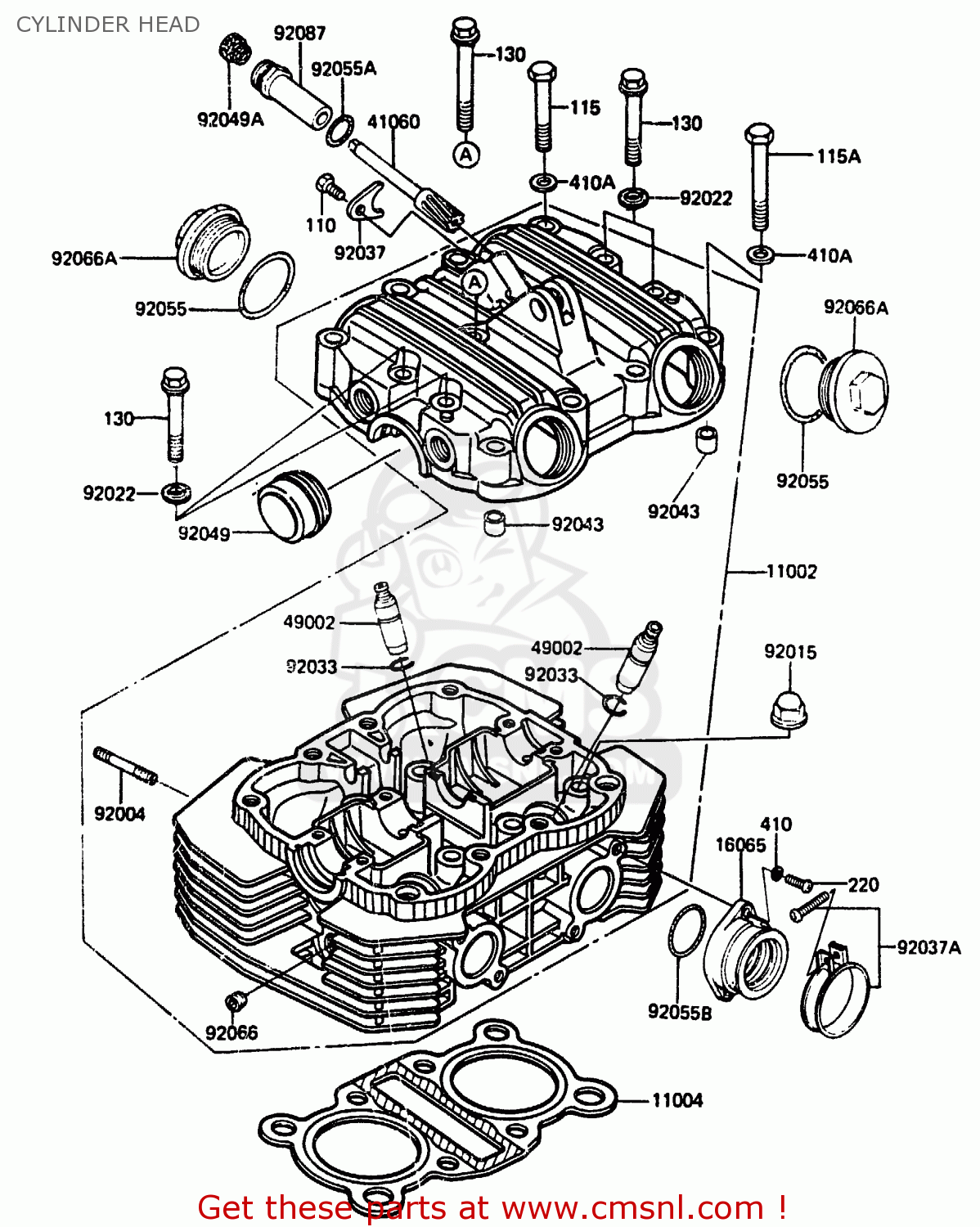 CYLINDER HEAD EX305A1 Z305GP 1983 EUROPE UK IT WG