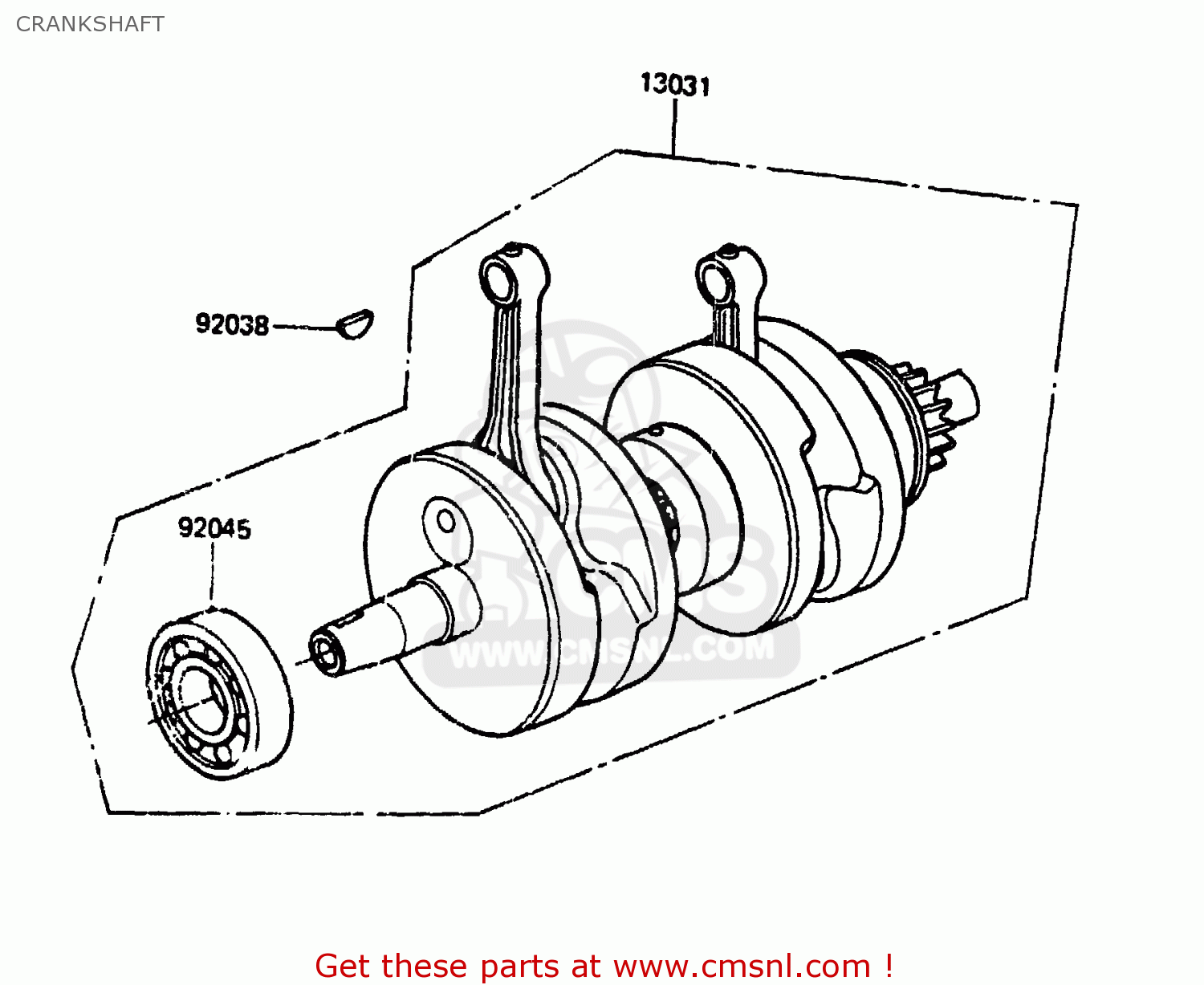 CRANKSHAFT EX305A1 Z305GP 1983 EUROPE UK IT WG