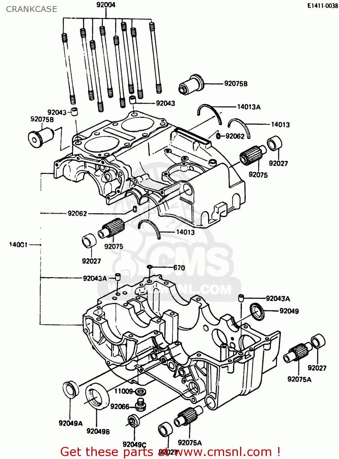 CRANKCASE EX305A1 Z305GP 1983 EUROPE UK IT WG