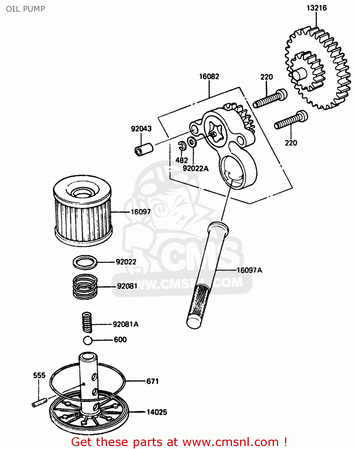 OIL PUMP EX305A1 Z305GP 1983 EUROPE UK IT WG