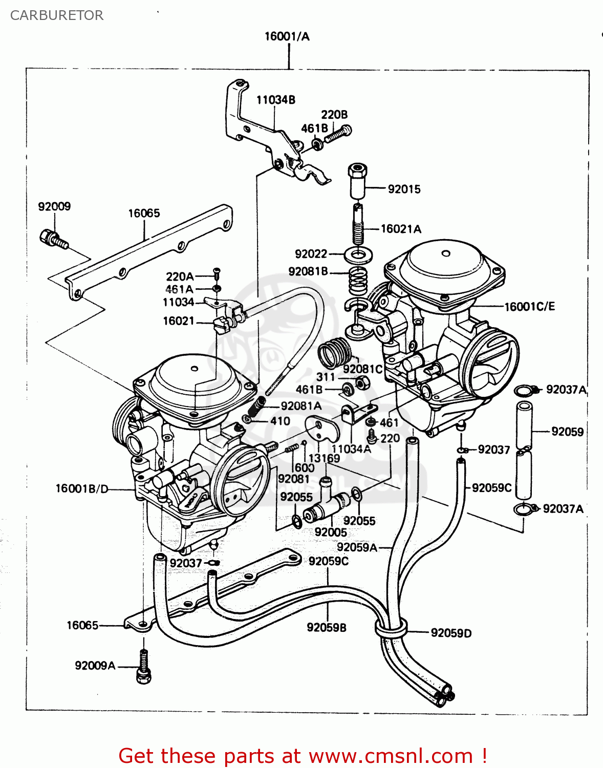 CARBURETOR EX305A1 Z305GP 1983 EUROPE UK IT WG