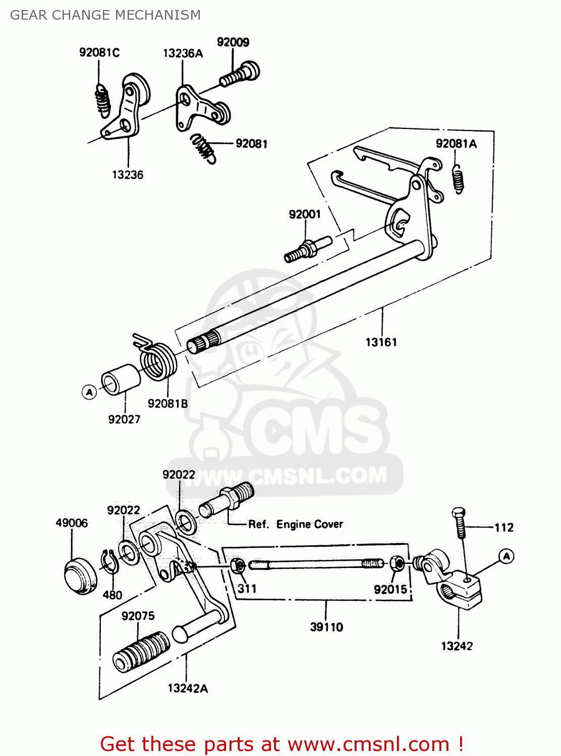 GEAR CHANGE MECHANISM EX305A1 Z305GP 1983 EUROPE UK IT WG